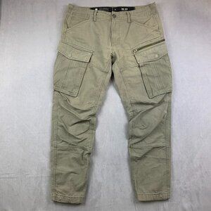 G Star Raw Mens Pants 36 Green Cargo Rovic Zip 3D Regular Tapered Military 36x30